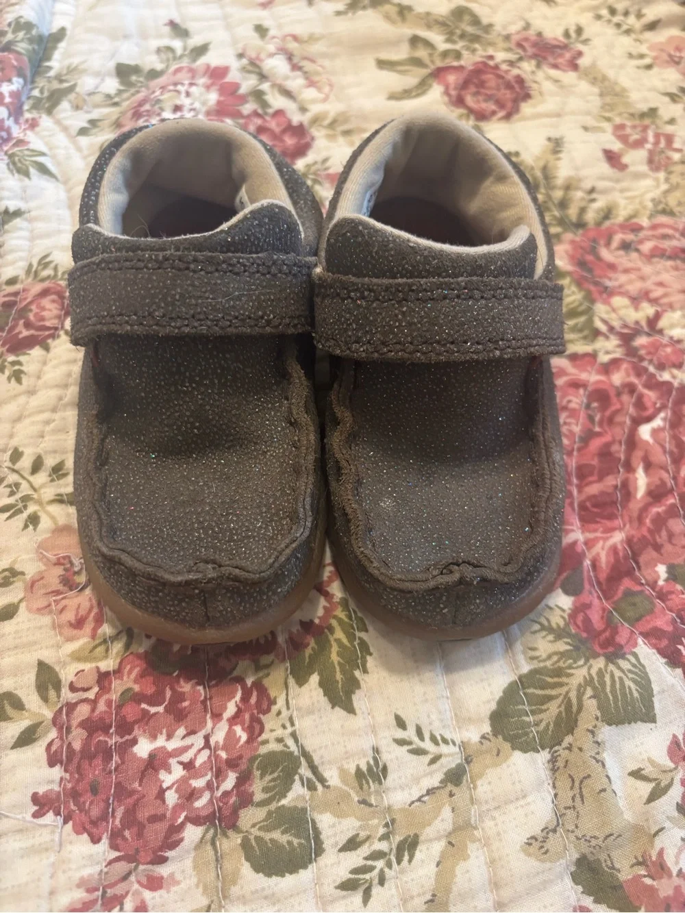 Toddler Girl Twisted X Brown Glitter Hook-and-Loop Casual Shoes